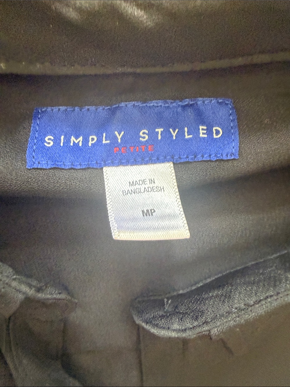 Simply Styled Sleeveless Button-Front Black Blouse - Picture 2 of 5